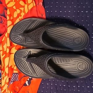 Crocs beaded sandals. Worn 3 times.